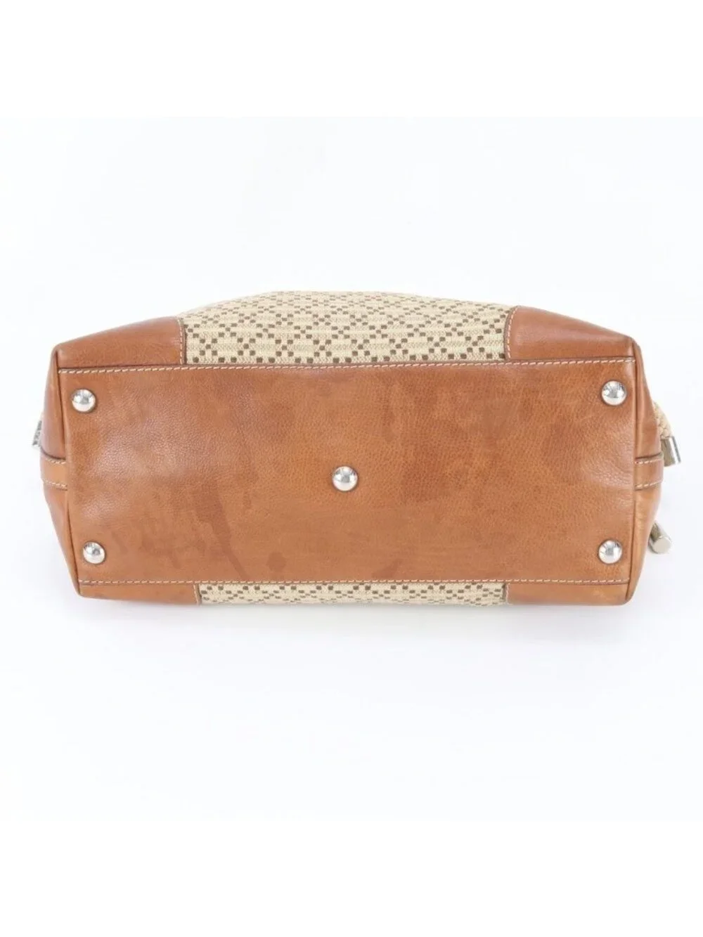 Gucci Diamante Maui Leather Canvas Tote Shoulder